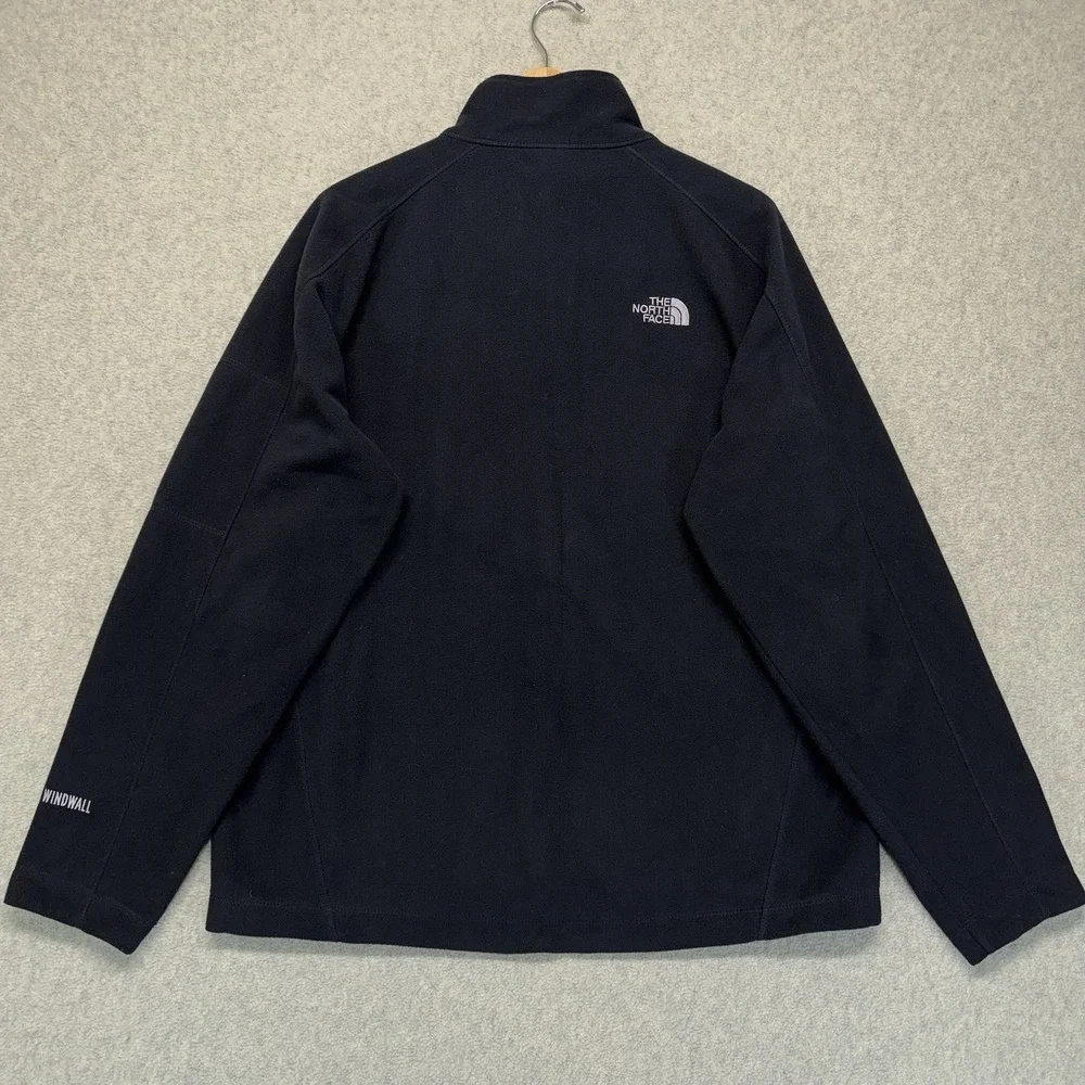 The North Face Mens Large Black Full Zip Fleece Jacket Outdoor Hiking